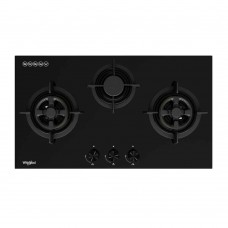 Whirlpool GWG8830TS (PUB) 3-Burner Tempered Glass Gas Hob